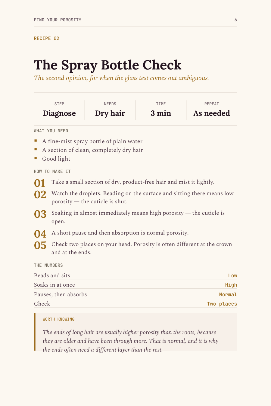 A page from the The Moisture Method PDF